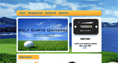 Desktop Screenshot of golfcartsuniverse.com