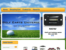 Tablet Screenshot of golfcartsuniverse.com